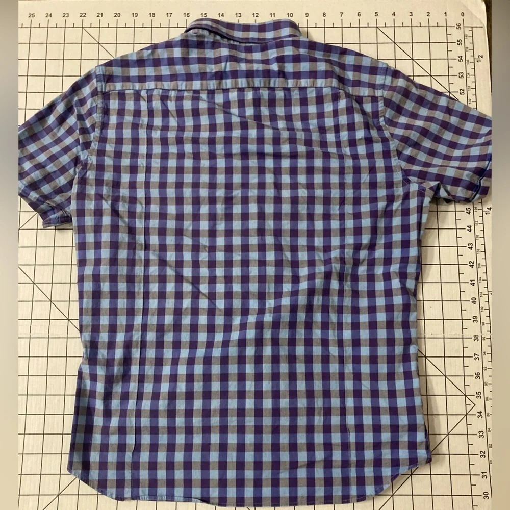Banana Republic‎ Men’s Small Blue/Purple SS Button Down Shirt